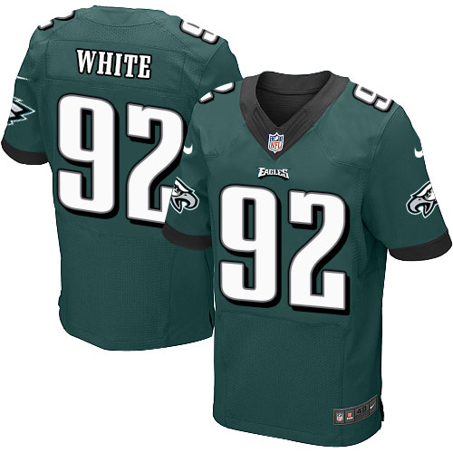 Men's Elite Reggie White Nike Jersey Midnight Green Home - #92 NFL Philadelphia Eagles